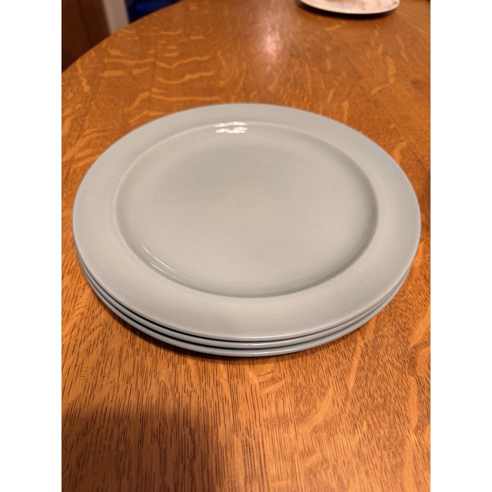 Set Of 3 Vtg Wedgwood Celadon 10" Dinner Plates Excellent